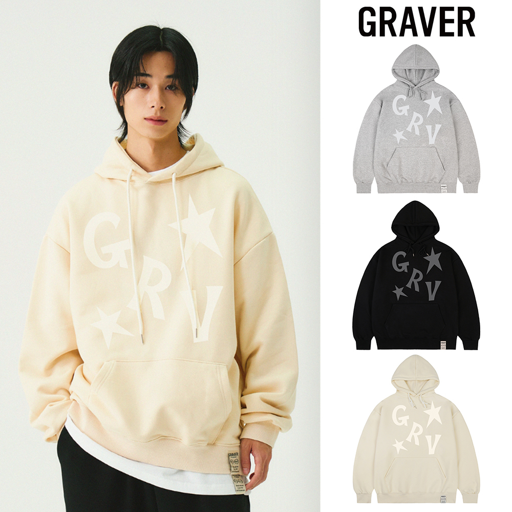 【GRAVER】25SS★ GRV Star Hoodie