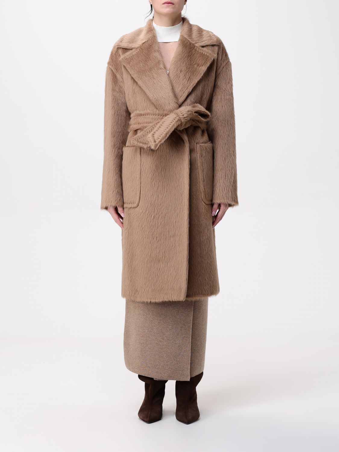 コート MAX MARA STUDIO Woman Coat Camel 2426016012600 002
