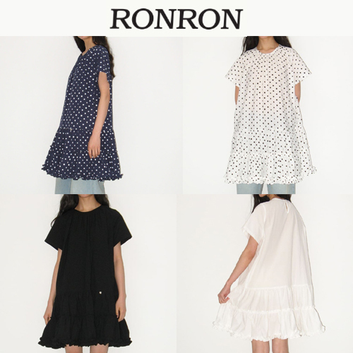 ★2025SS新作★RONRON★FRILL SHORT SLEEVE ONEPIECE DRESS