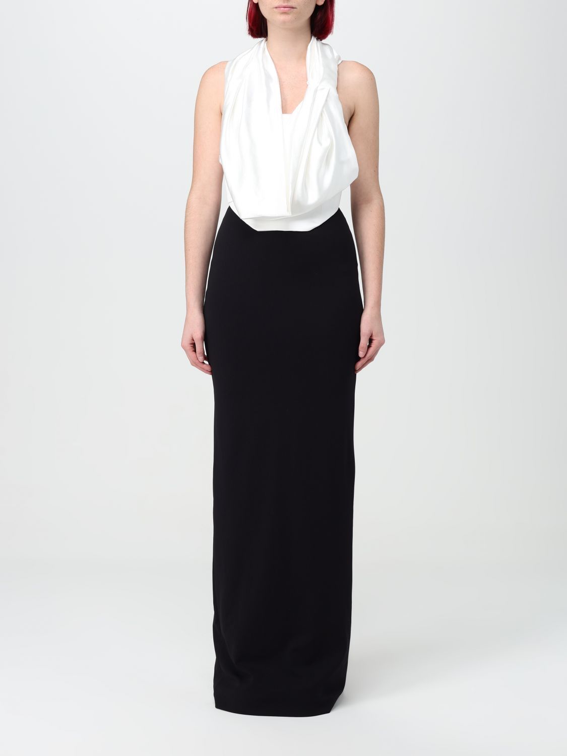 ワンピース SOLACE LONDON Woman Dress Yellow Cream OS27062A CREAM/BLACK
