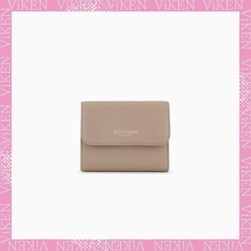 【GIORGIO ARMANI】レディース ペブルレザー三つ折り財布