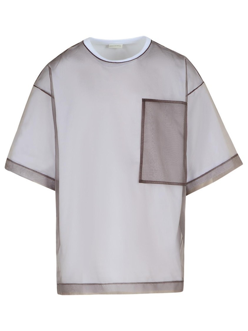 Tシャツ・カットソー Dries Van Noten Heaton' White Cotton Blend T-Shirt