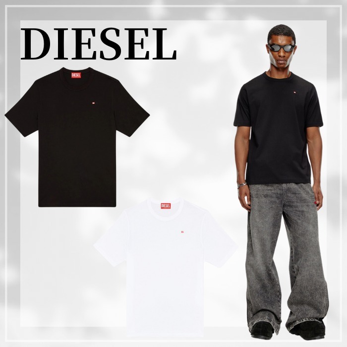 DIESEL t-adjust-microdiv クルーネックTシャツ コットン