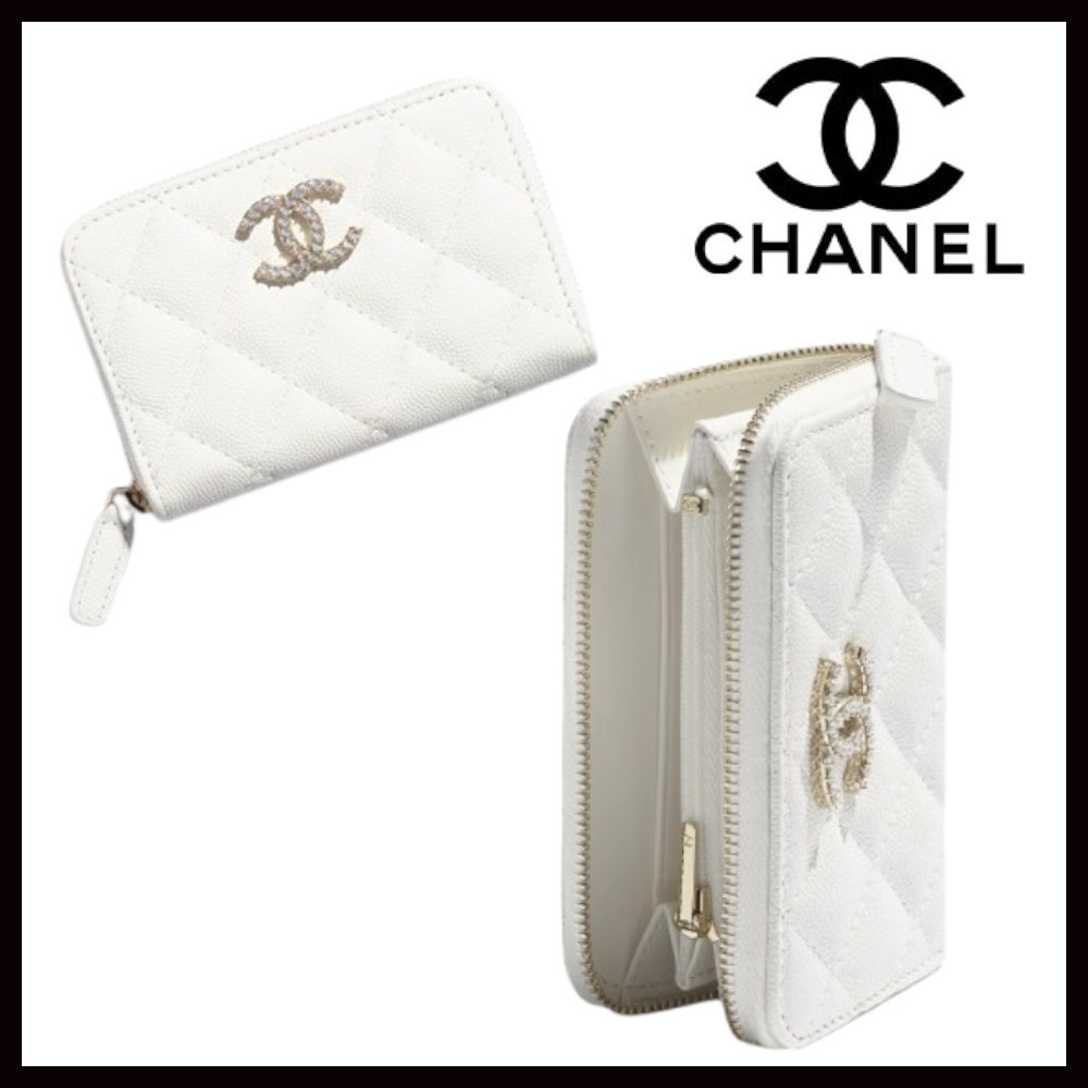 【ロゴがお洒落な人気のミニ財布☆】CHANEL ジップ コインパース