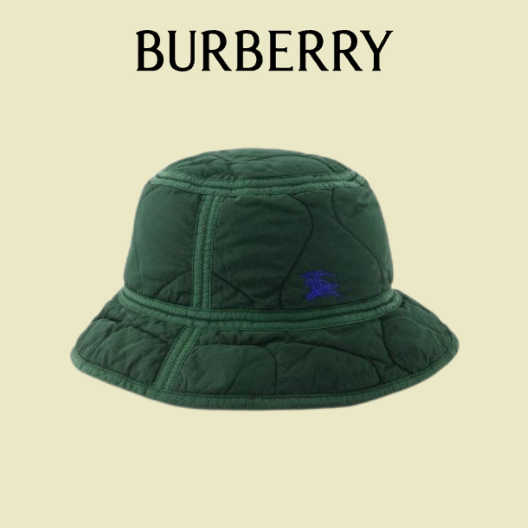 Burberry バーバリー ロゴ刺繍キルティングバケットハット