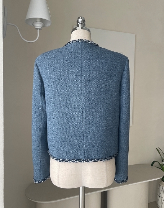 【I AM MARI】Saleh Color Matching Tweed Short Jacket