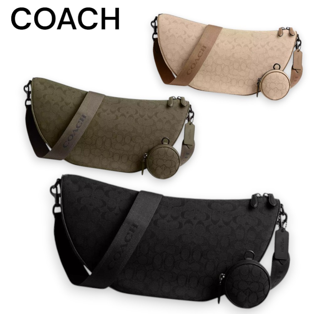 大き目サイズ【Coach】シグネチャー Hallソフトスリングバッグ45