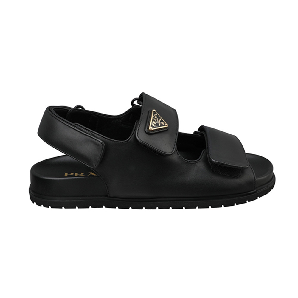 関税負担なし☆PRADA プラダ ナッパレザー サンダル 関税負担なし♪PRADA モノリス パデッドナッパレザー サンダル