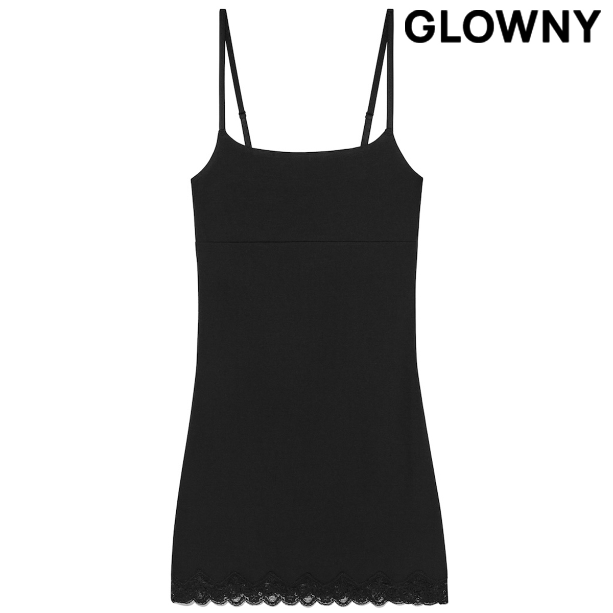 ★GLOWNY★HEART LACE CAMI DRESS (BLACK)★正規品/韓国直送料込