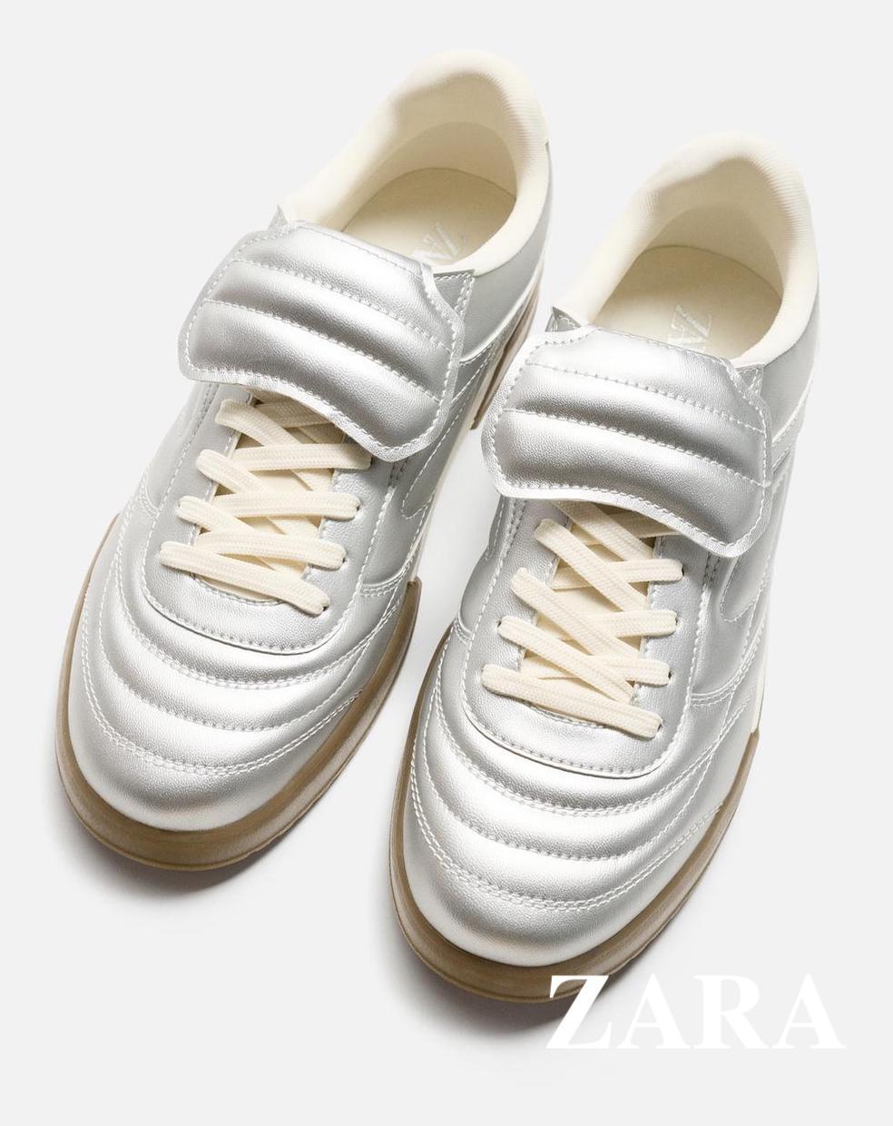 ★ドイツ発*ZARA*新作*フットボールスニーカー/SILVER★