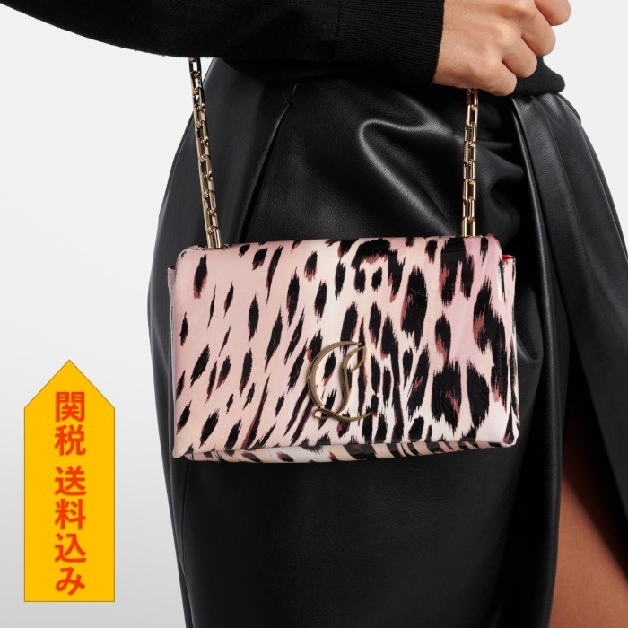 【Christian Louboutin】 Loubi54 printed leather clutch