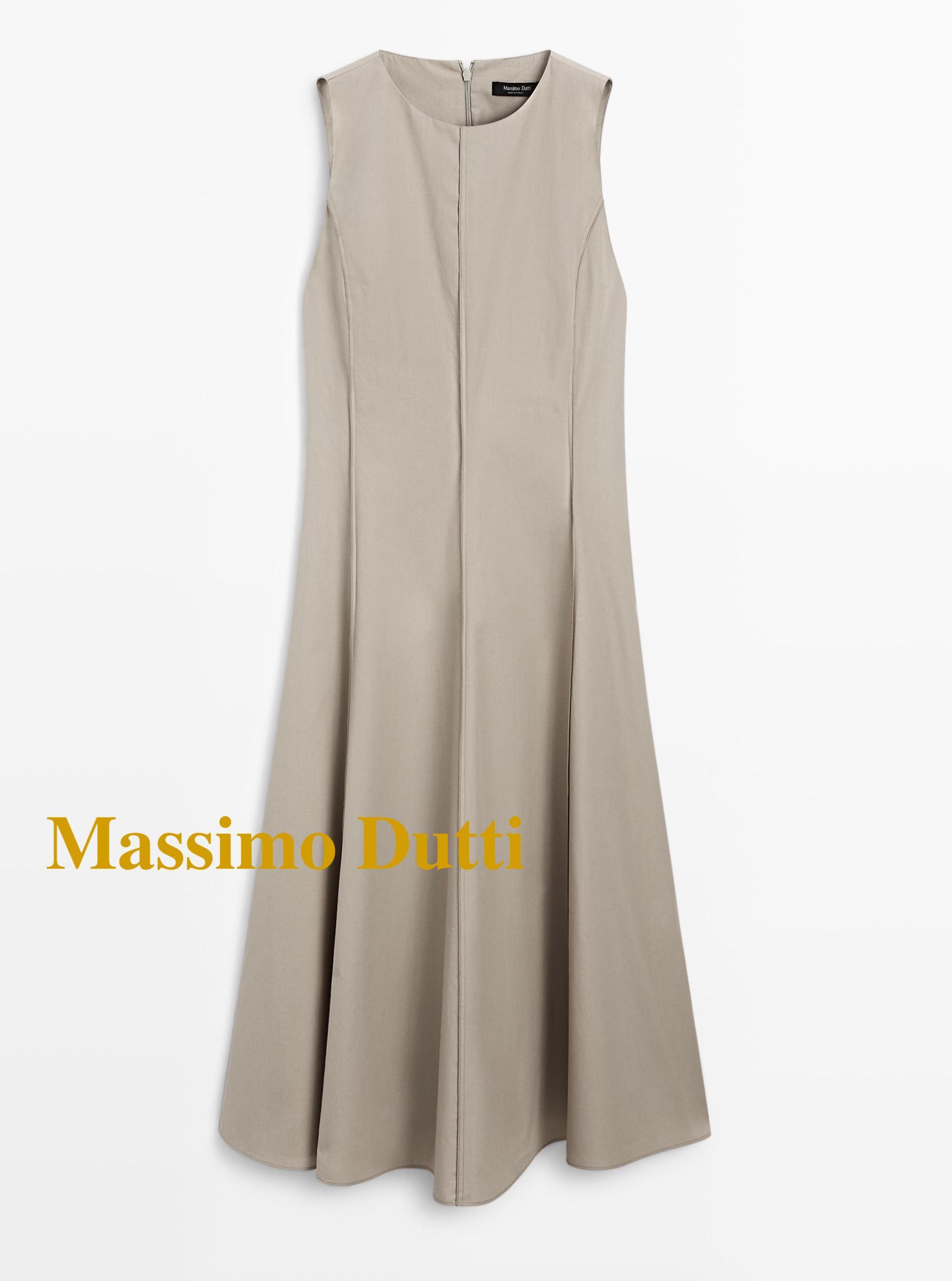 ☆日本未入荷*Massimo Dutti*新作*FLOUNCE ポプリンワンピ☆