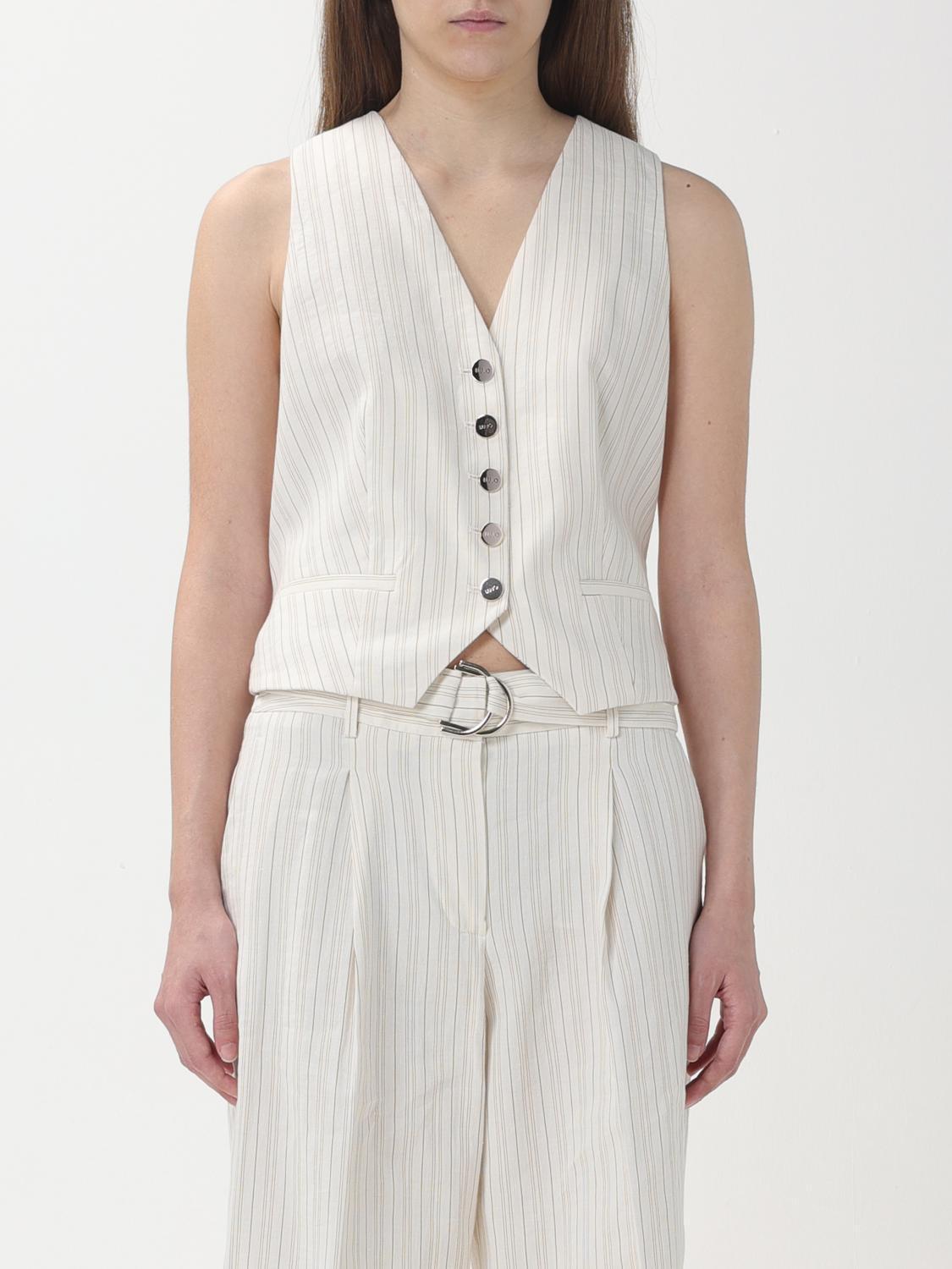 アウターその他 LIU JO Woman Waistcoat White CA4287T3790 N9037