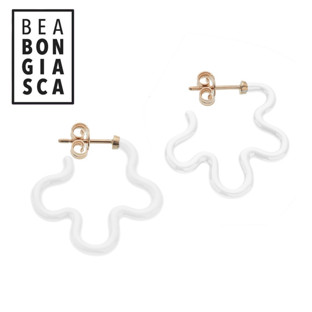人気急上昇中☆Bea Bongiasca Flower Earrings in White