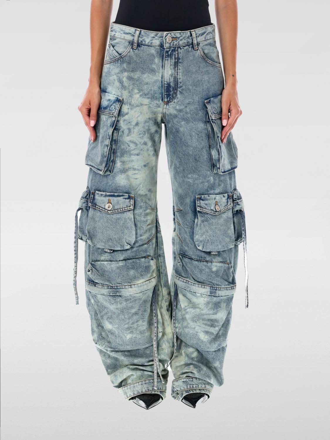 デニム・ジーパン THE ATTICO Woman Jeans Gnawed Blue 248WCP84D090 734