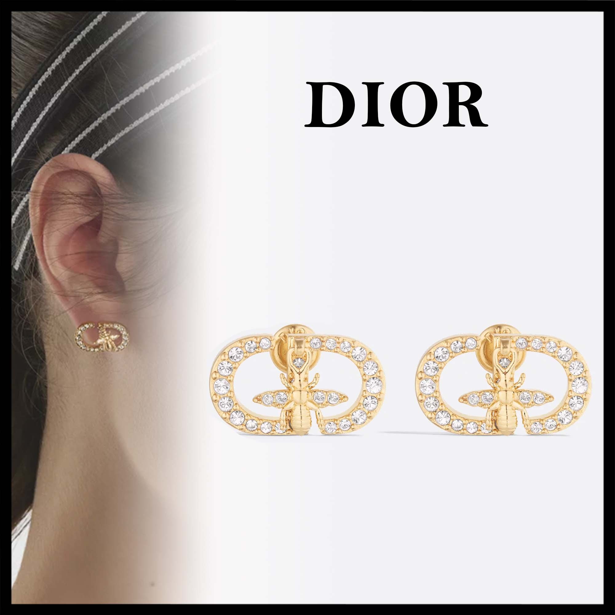 直営店買付】 Dior PETIT CD スタッドピアス ロゴ