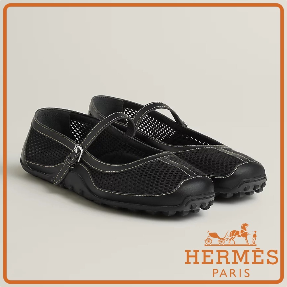 フィット感【HERMES】レトロな雰囲気☆バレエシューズ Kichu 靴