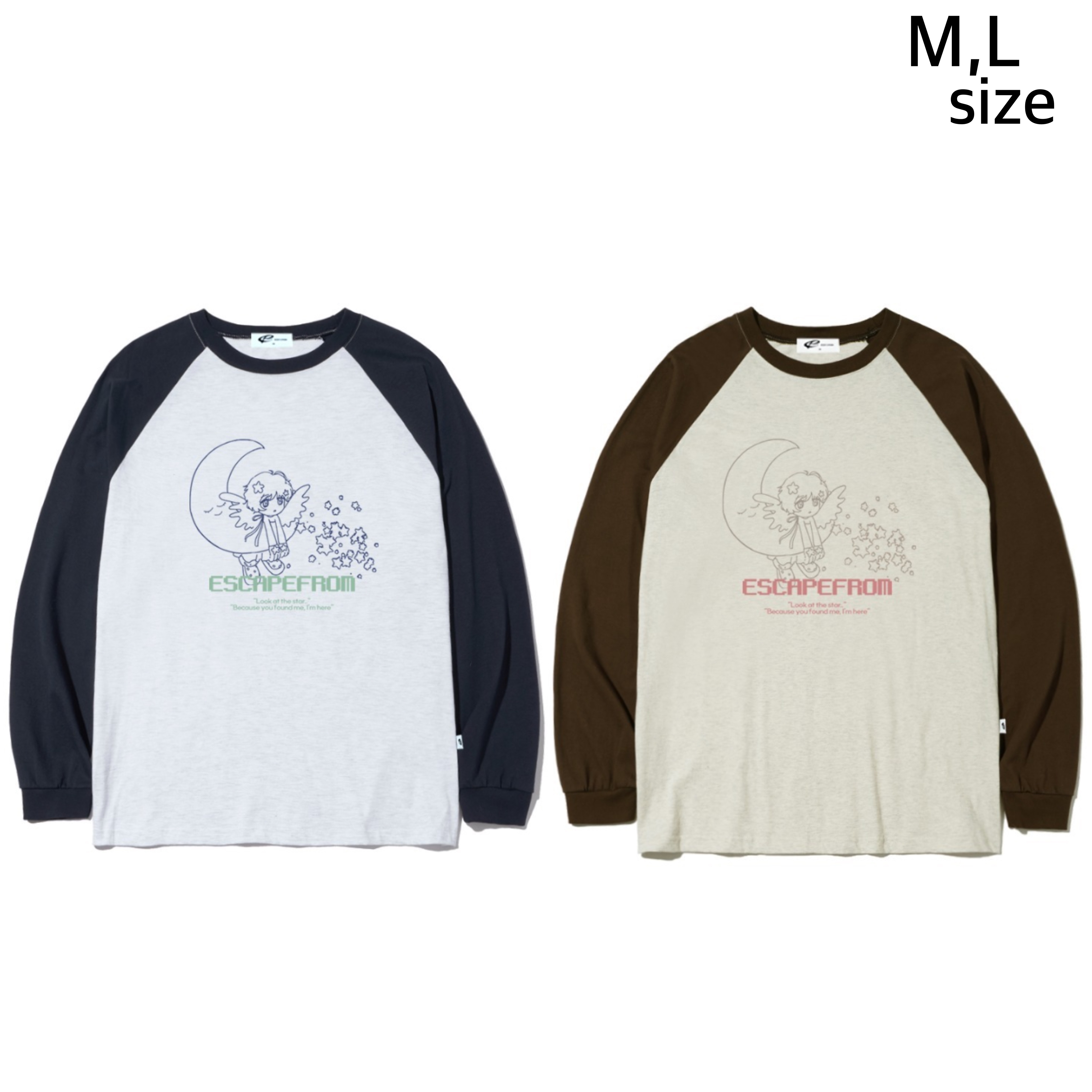 ☆韓国☆［ESCAPEFROM］Look at the star Long Sleeve 2C M,L