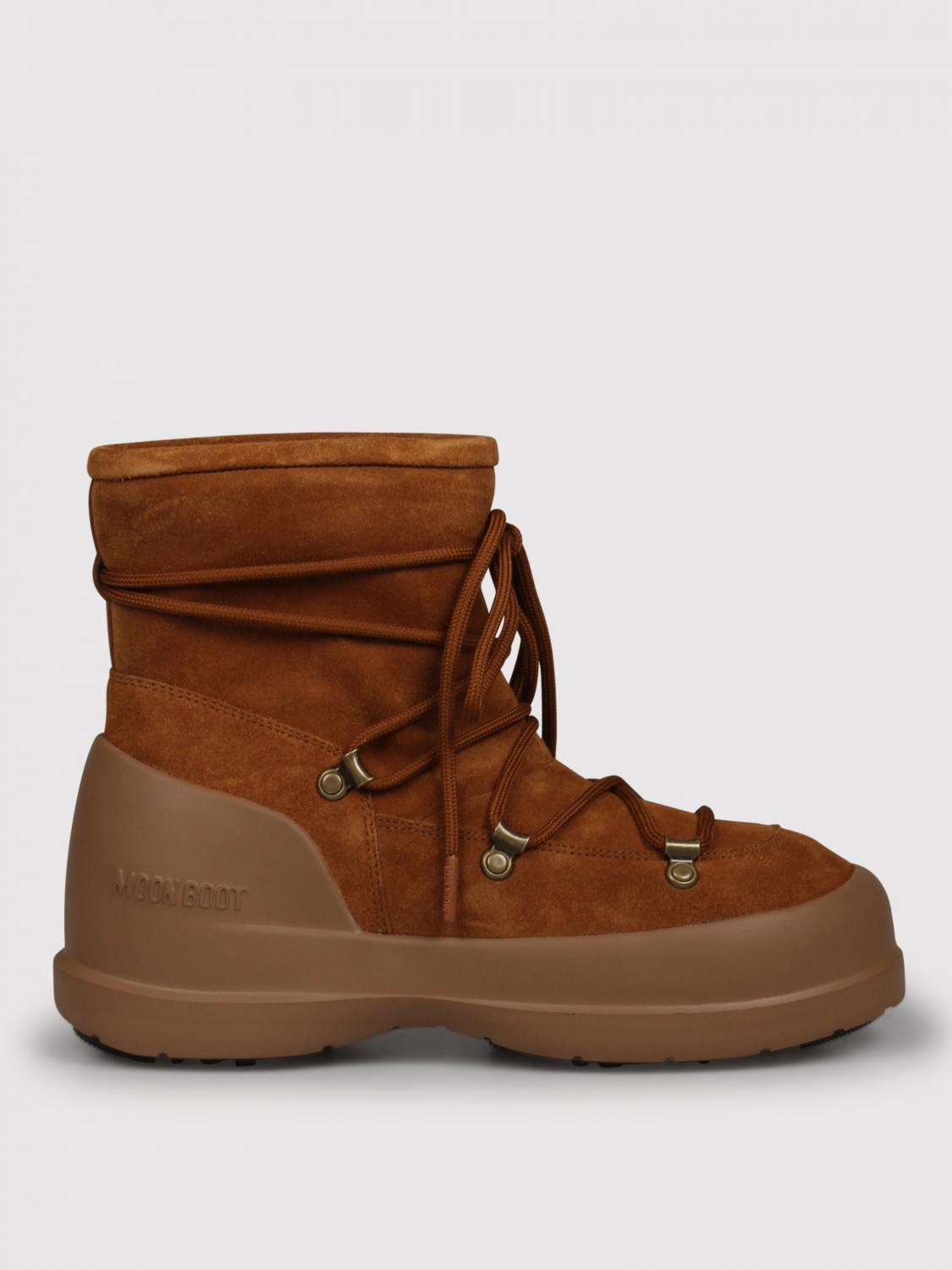 ショートブーツ・ブーティ MOON BOOT Woman Flat ankle boots Brown 80D2480030 M008