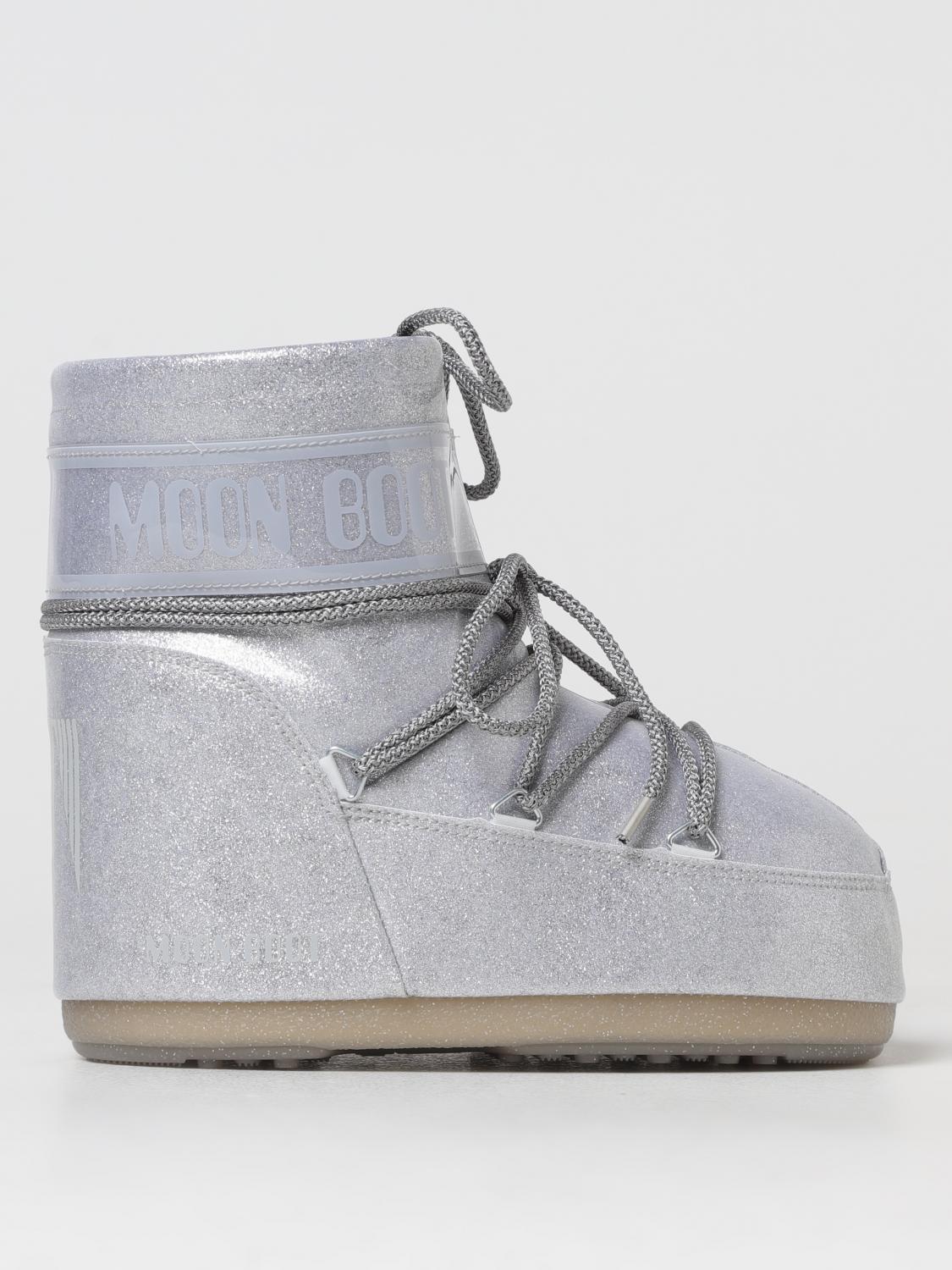 ショートブーツ・ブーティ MOON BOOT Woman Flat ankle boots Silver 80D1409440 H001