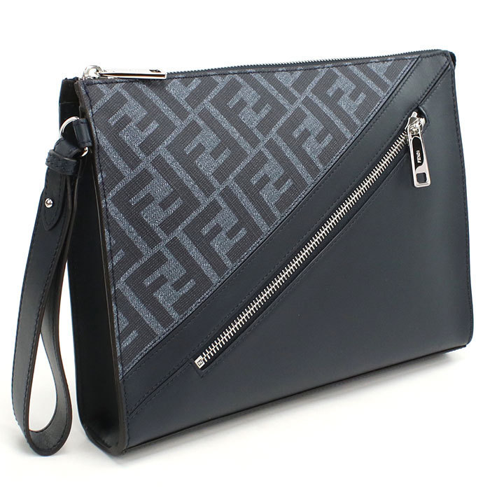 【国内即発】FENDI ダイアゴナル クラッチバッグ 7VA491 F1O97