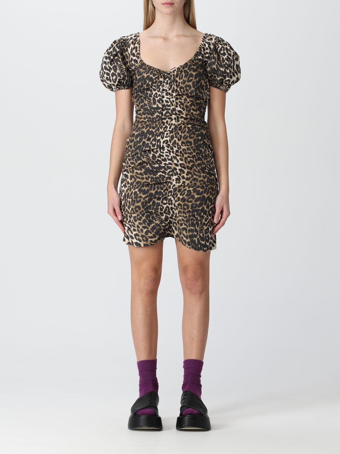 ワンピース GANNI Woman Dress Beige F7722 365
