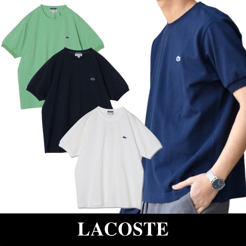 別注【LACOSTE】One-point logo pique crew neck T-shirt 25SS