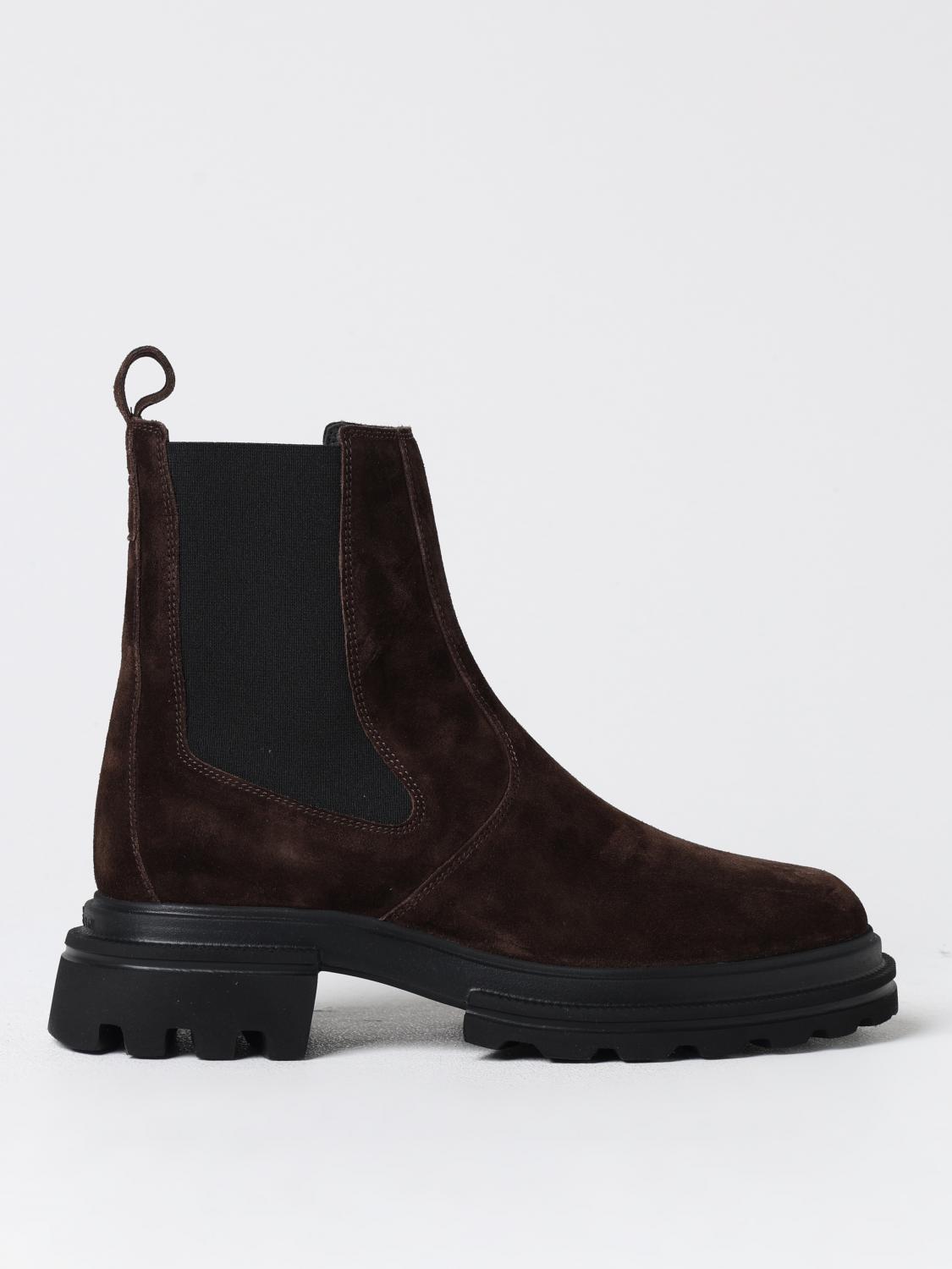 ショートブーツ・ブーティ HOGAN Woman Flat ankle boots Brown HXW6740FM00BYE S808