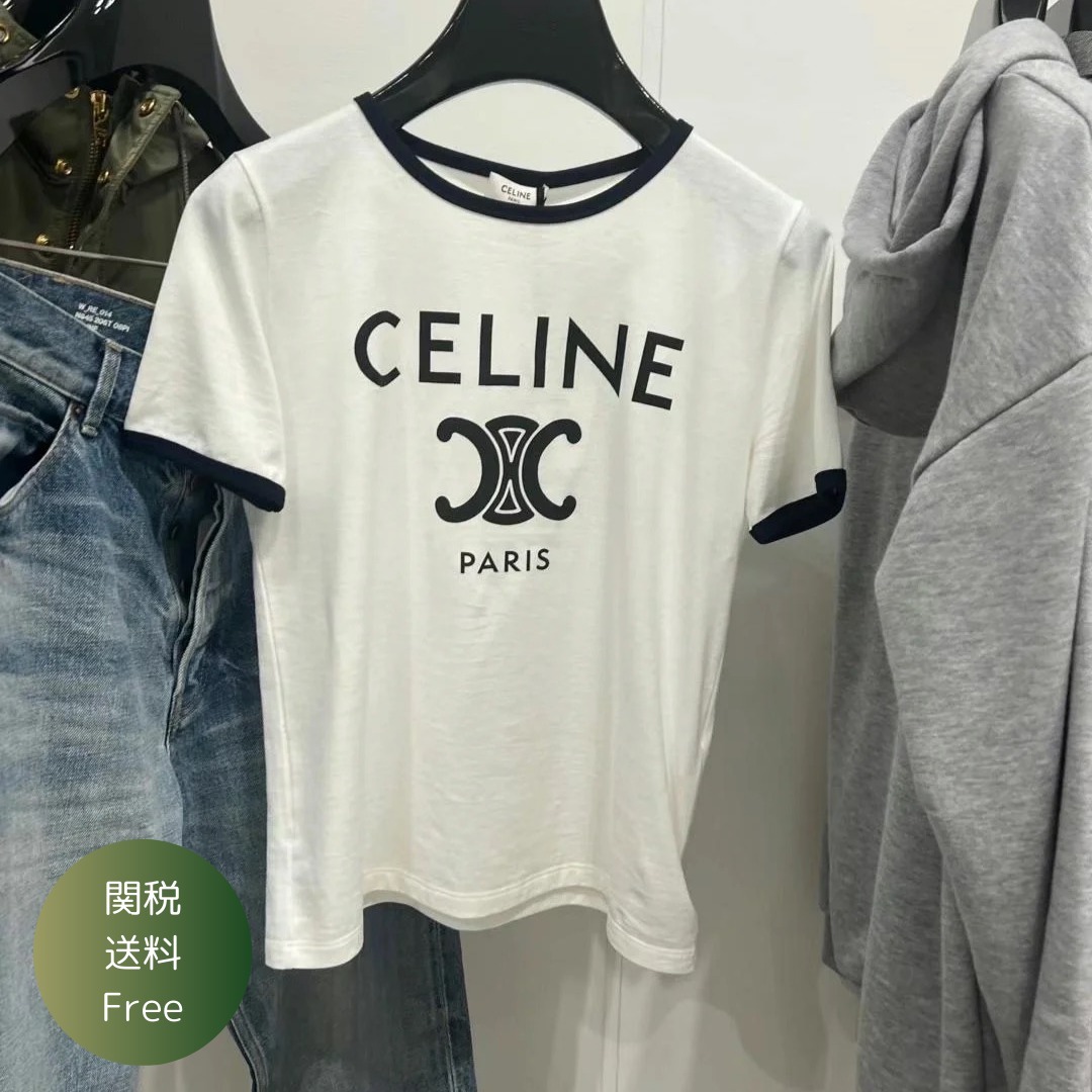 ☆CELINE ☆ トリオンフ ジャージー Tシャツ★関税送料込