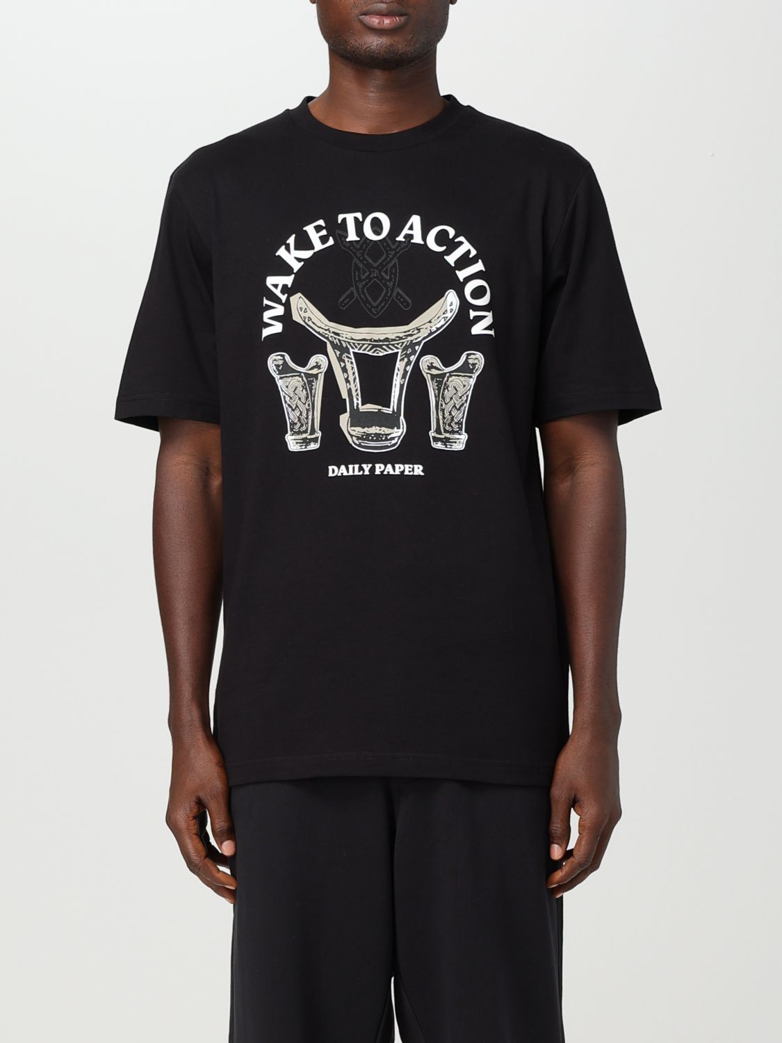 Tシャツ・カットソー DAILY PAPER Men T-shirt Black 2321203 BLACK