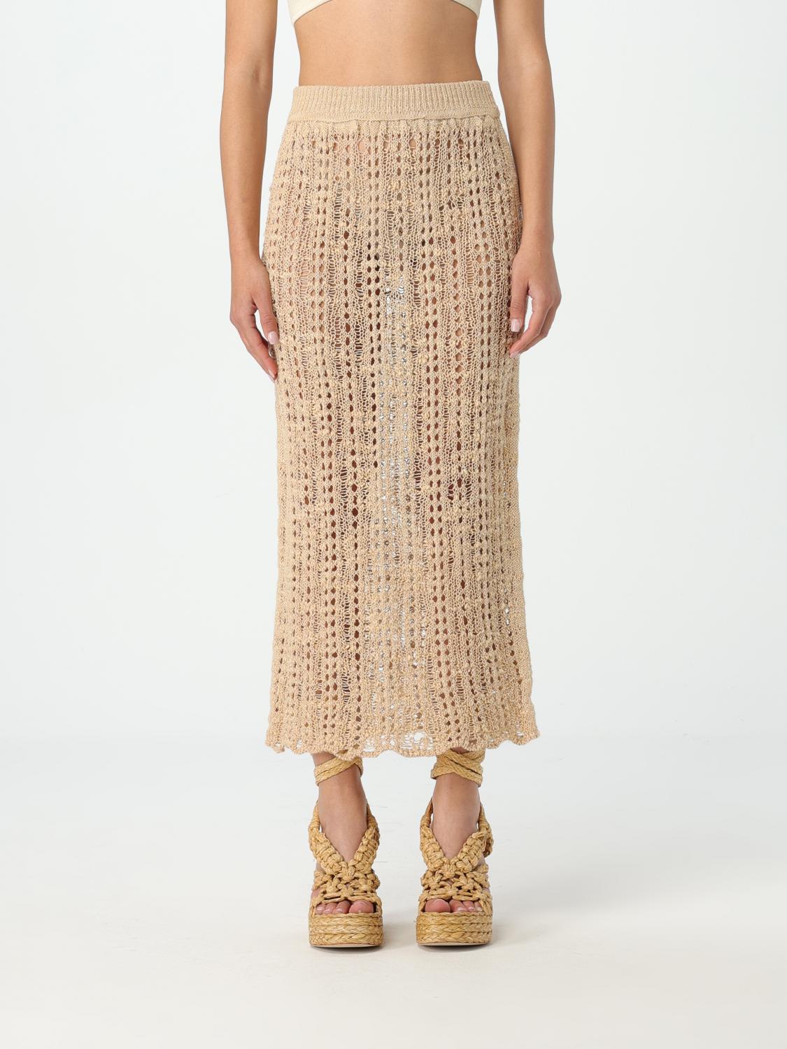 スカート CULT GAIA Woman Skirt Beige CCSRYN DAWSONCHAMPAGNE