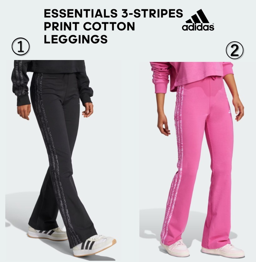 アディダスEssentials 3-Stripes Print Cotton Leggings選択２色