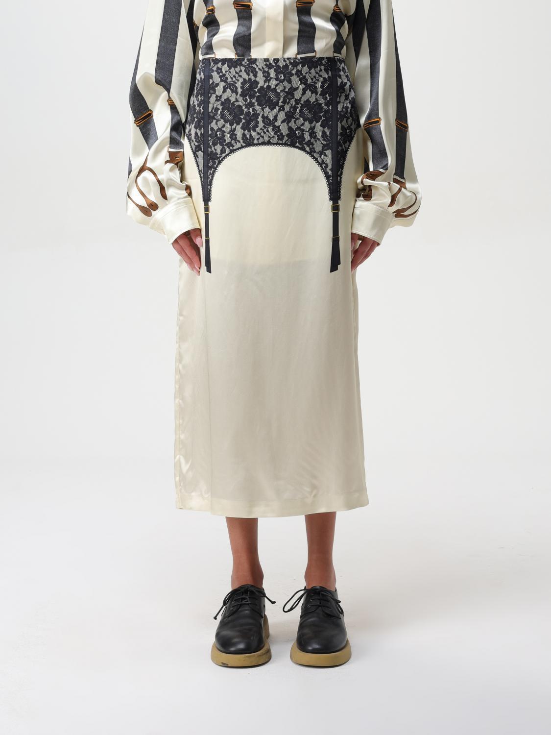 スカート MOSCHINO COUTURE Woman Skirt White 01075457 1004