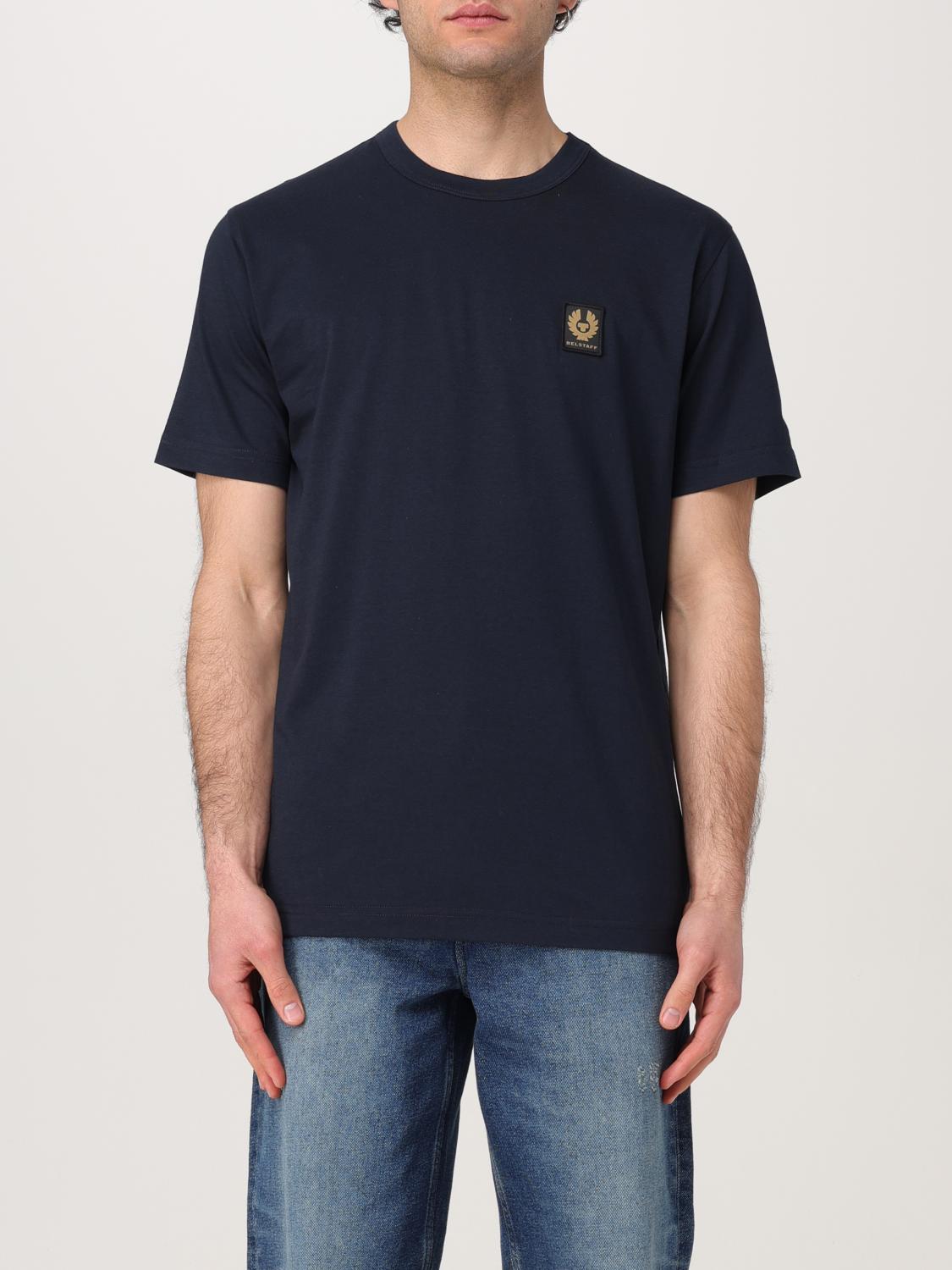 Tシャツ・カットソー BELSTAFF Men T-shirt Blue 100055 Dark Ink