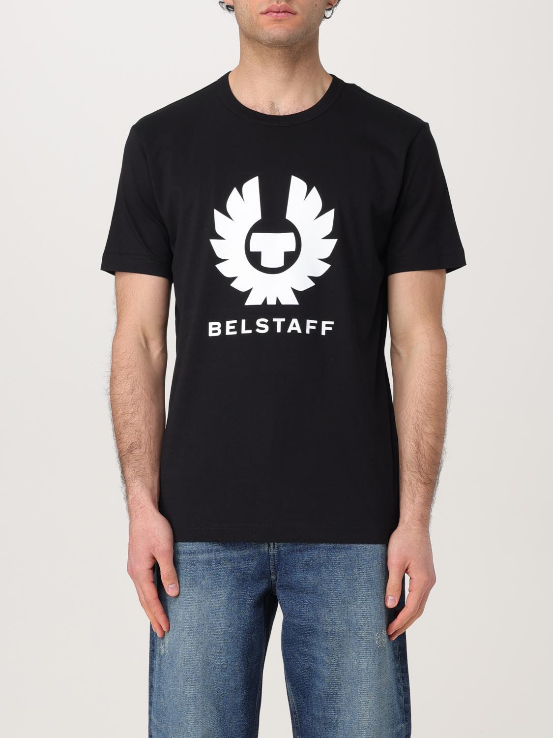 Tシャツ・カットソー BELSTAFF Men T-shirt Black 104142 BLACK