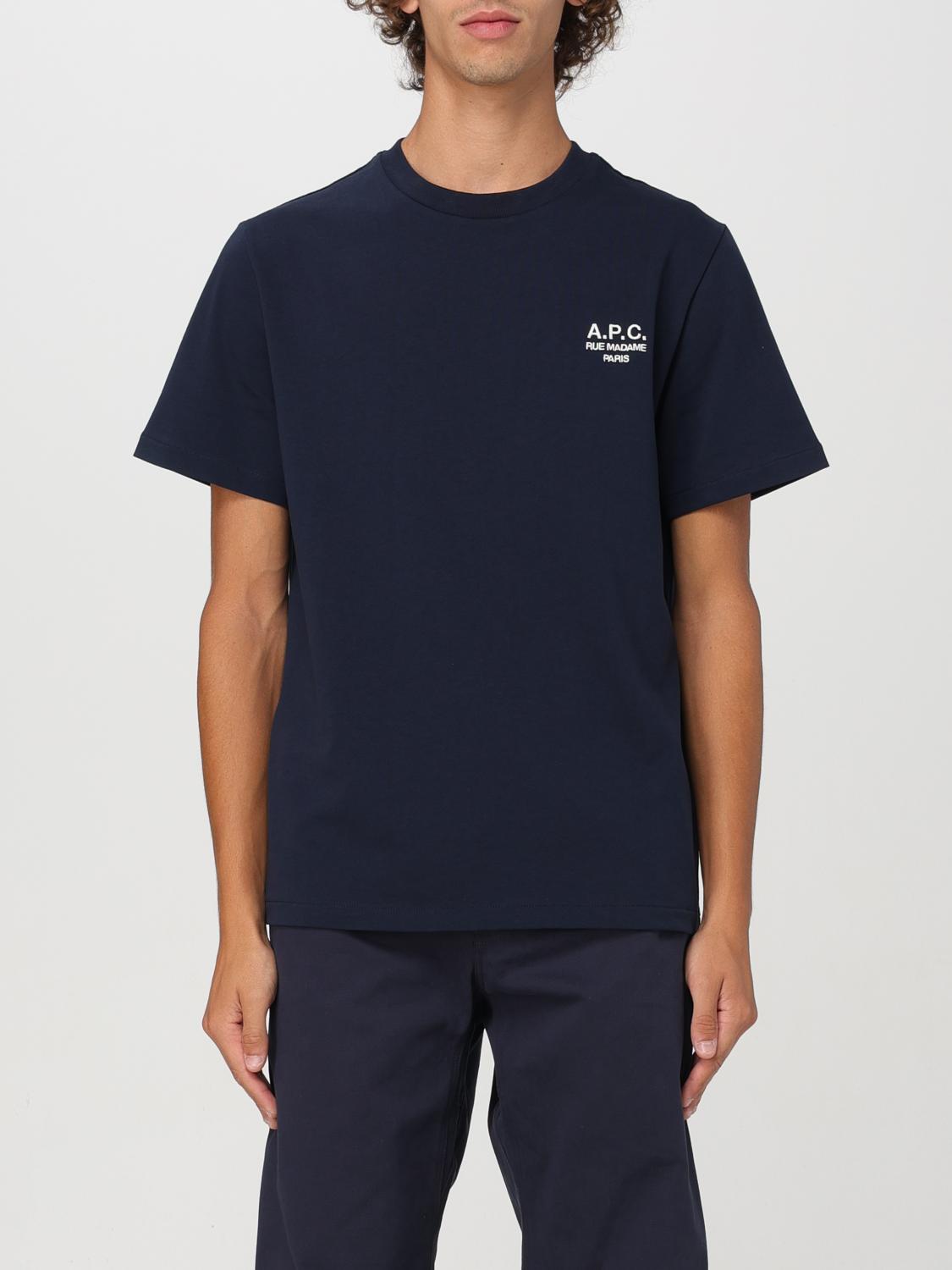 Tシャツ・カットソー A.P.C. Men T-shirt Blue COHBUM26388 TIQ