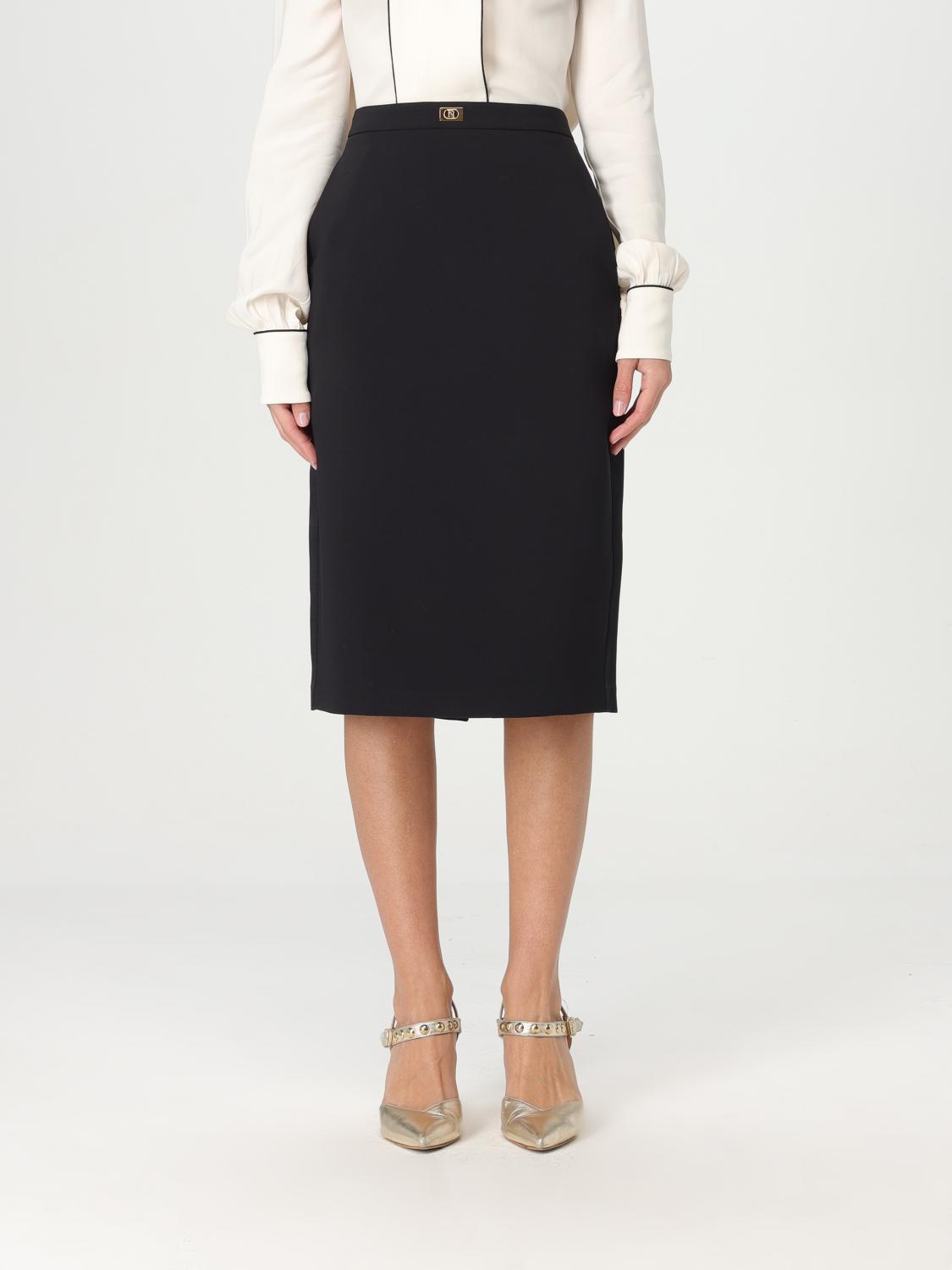 スカート ELISABETTA FRANCHI Woman Skirt Black GO099 110