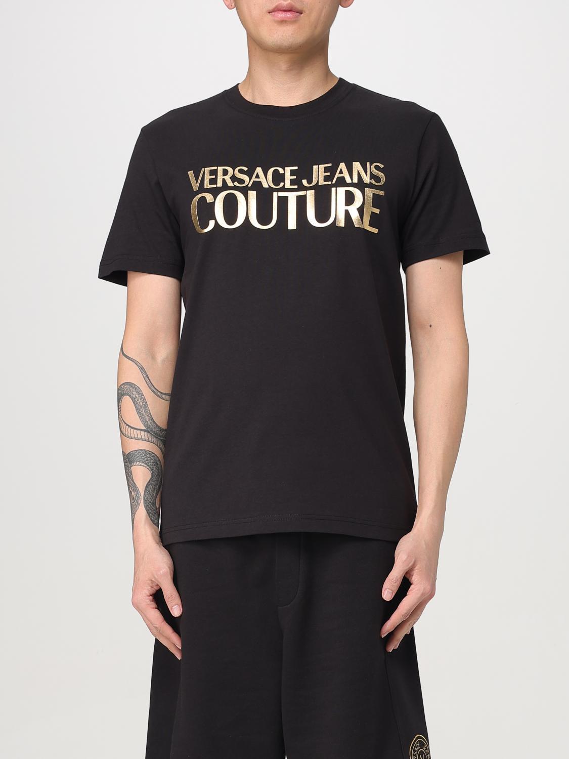 Tシャツ・カットソー VERSACE JEANS COUTURE Men T-shirt Black 78GAHT05CJ00T G89