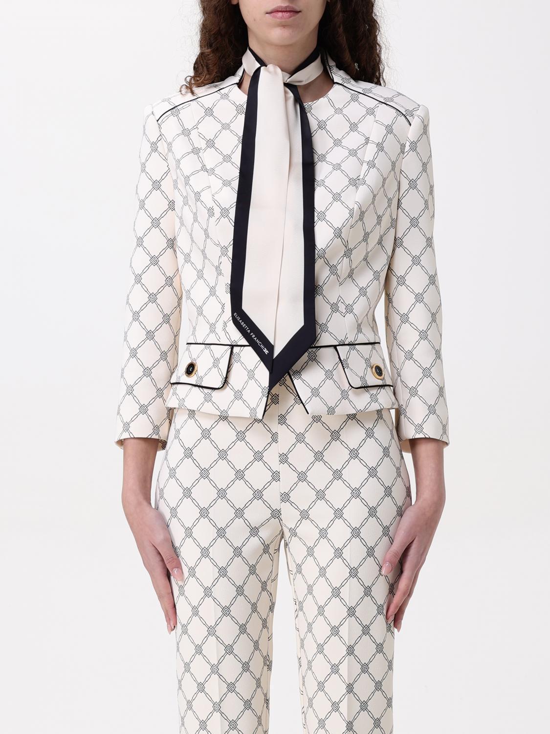 アウターその他 ELISABETTA FRANCHI Woman Blazer Yellow Cream GIS51 E84