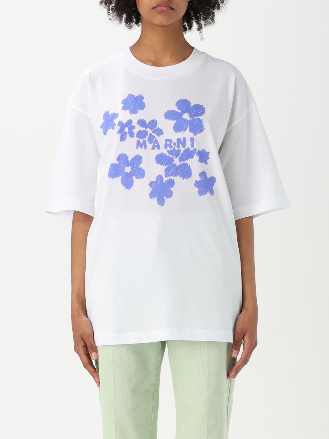 Tシャツ・カットソー MARNI Woman T-Shirt White THJET49P09USCX40 D2W01