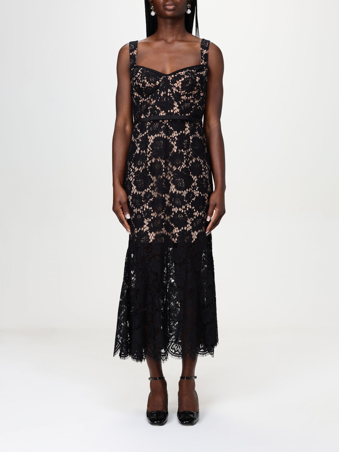 ワンピース SELF-PORTRAIT Woman Dress Black SS25046MA BLACK