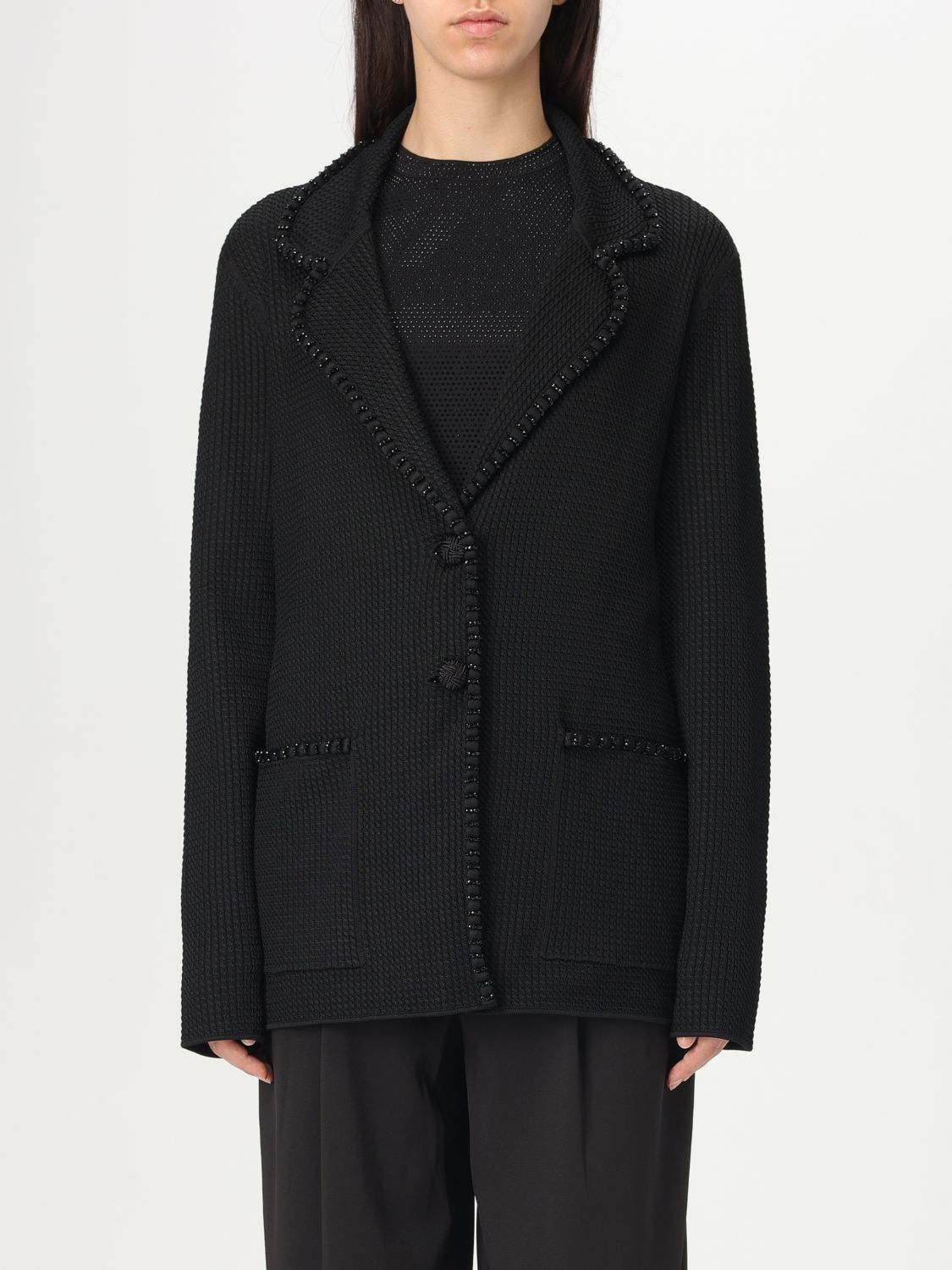 アウターその他 EMPORIO ARMANI Woman Blazer Black EW000934AF15112 UC001