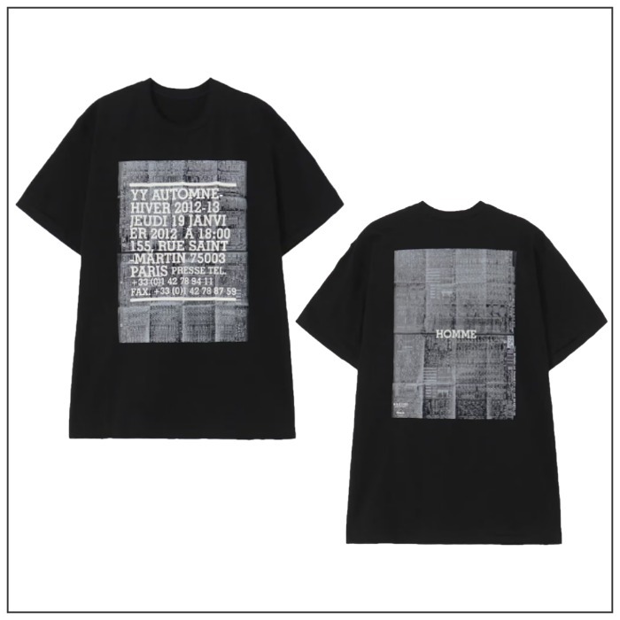 【Yohji Yamamoto】 POUR HOMME INVITATION Tシャツ/完売必至