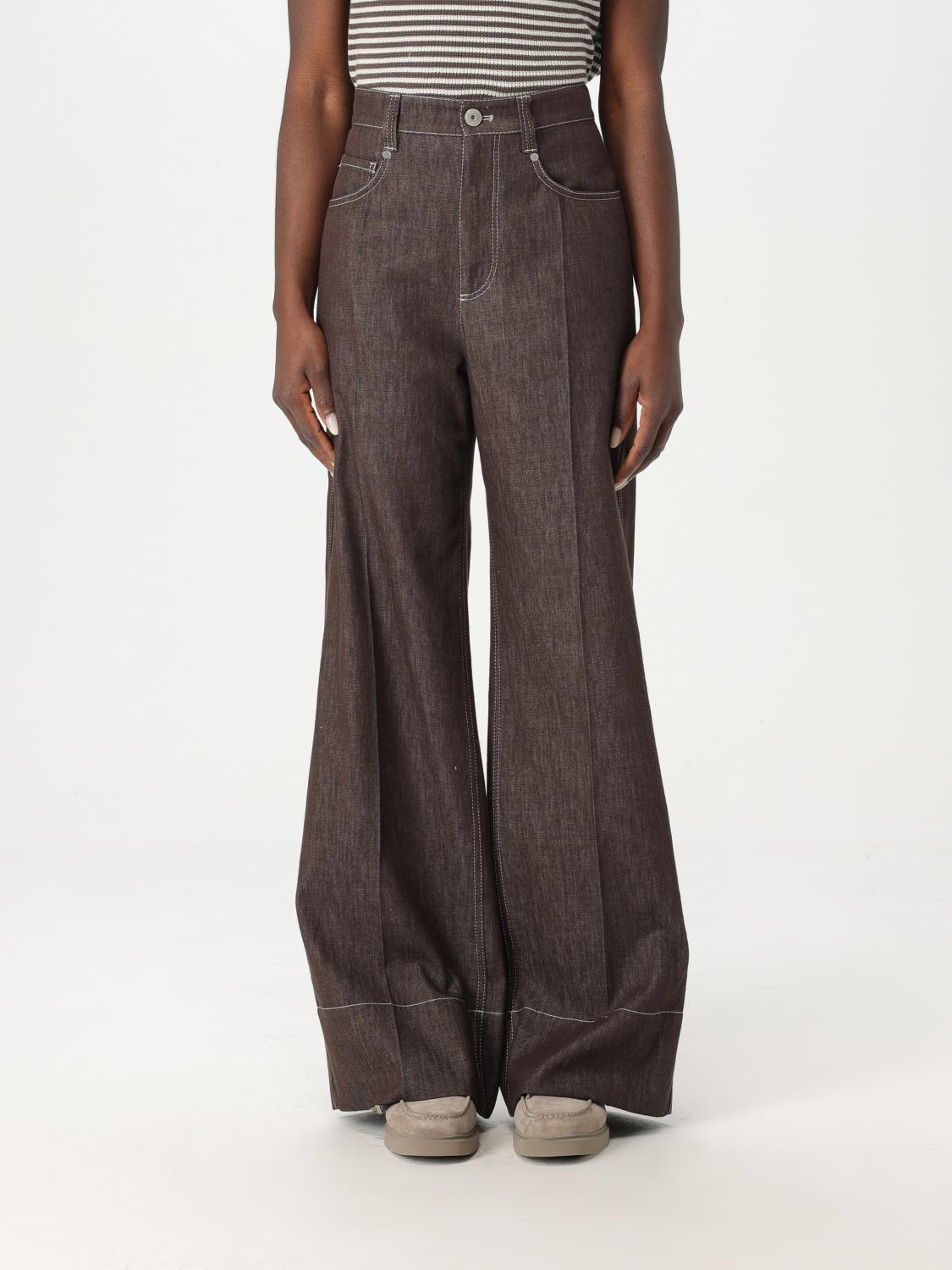 デニム・ジーパン BRUNELLO CUCINELLI Woman Jeans Brown MB125P5658 C003