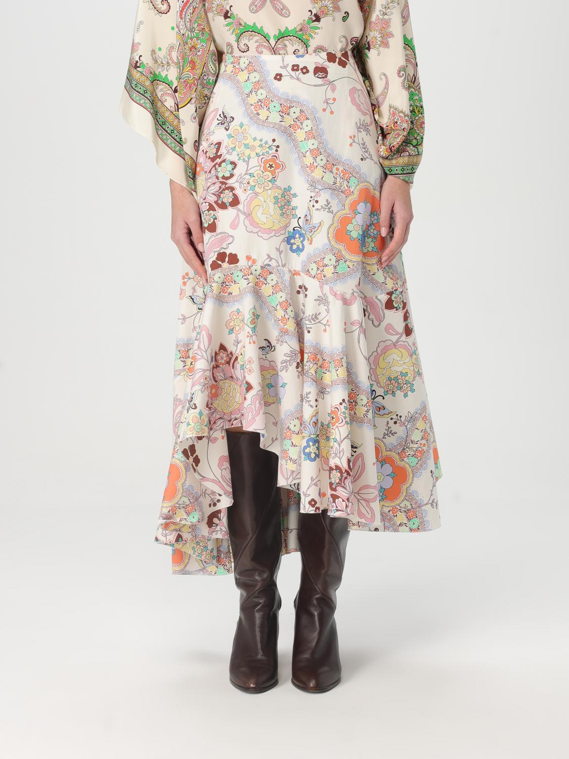 スカート ETRO Woman Skirt Yellow Cream WRFA009599SA5I6 X0803