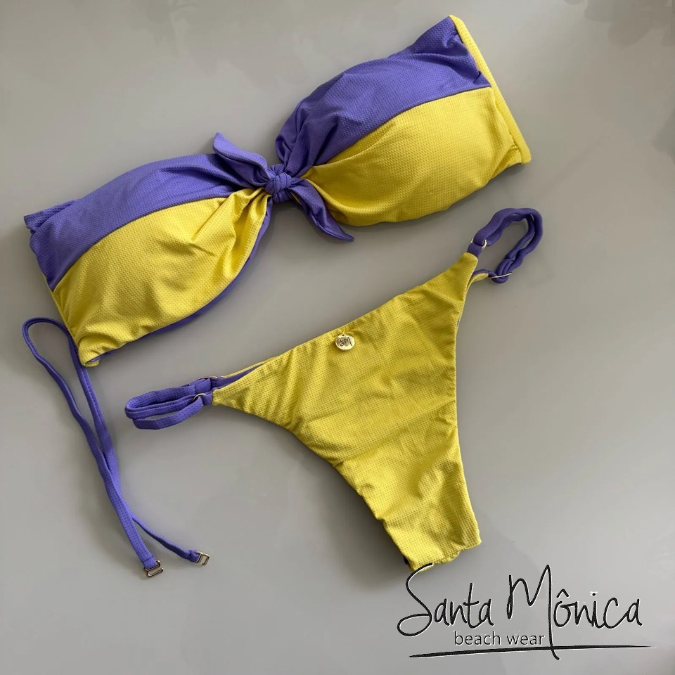 送料込/追跡付◆santa monica◆ラベンダー＆イエロー♪カップ付