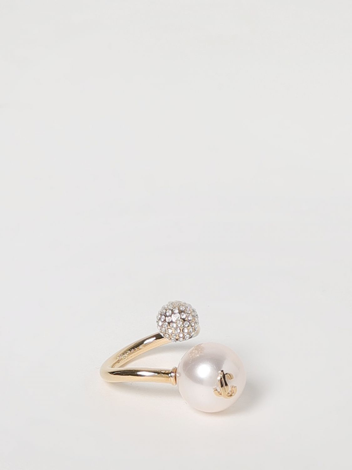 アクセサリーその他 JIMMY CHOO Woman Jewel Gold AURIRINGJIQ GOLD/WHITE/CRYSTAL