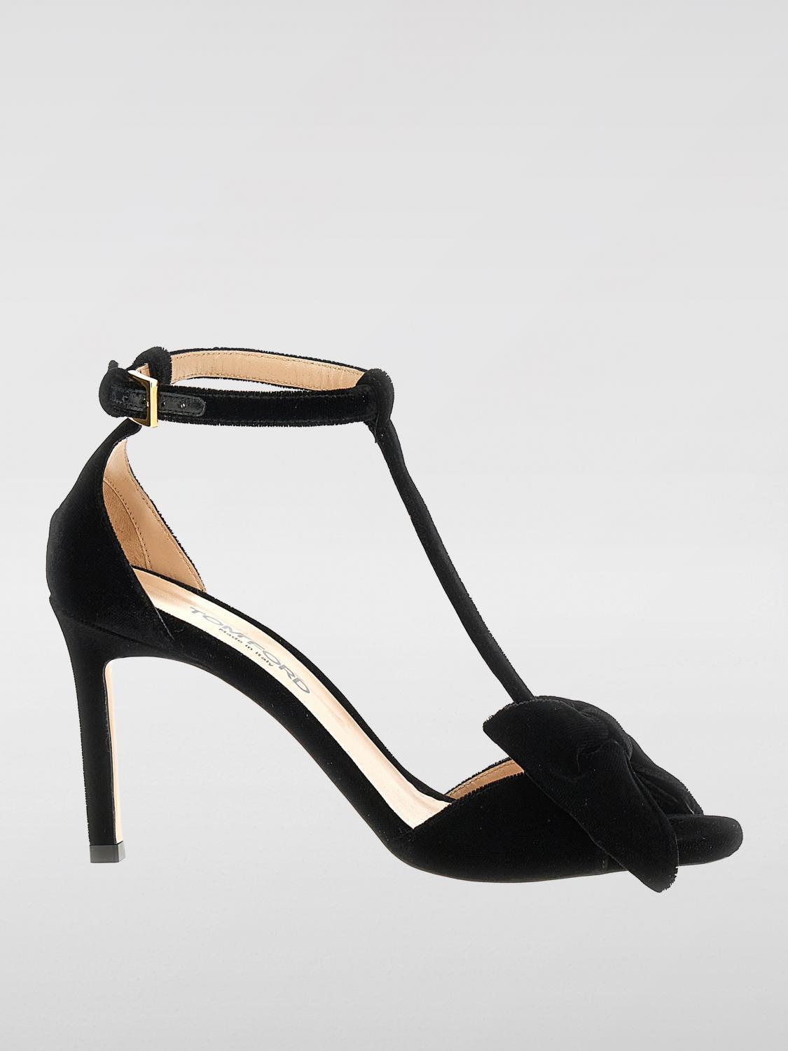 シューズ・サンダルその他 TOM FORD Woman Heeled sandals Black W3440TVE001G 1N001