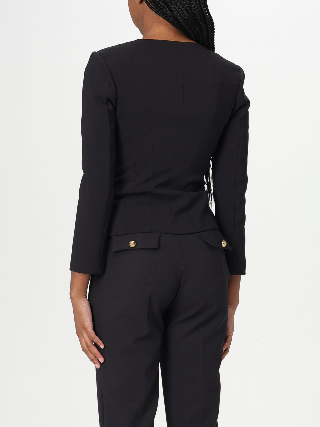 ジャケット ELISABETTA FRANCHI Woman Jacket Black GI135 110