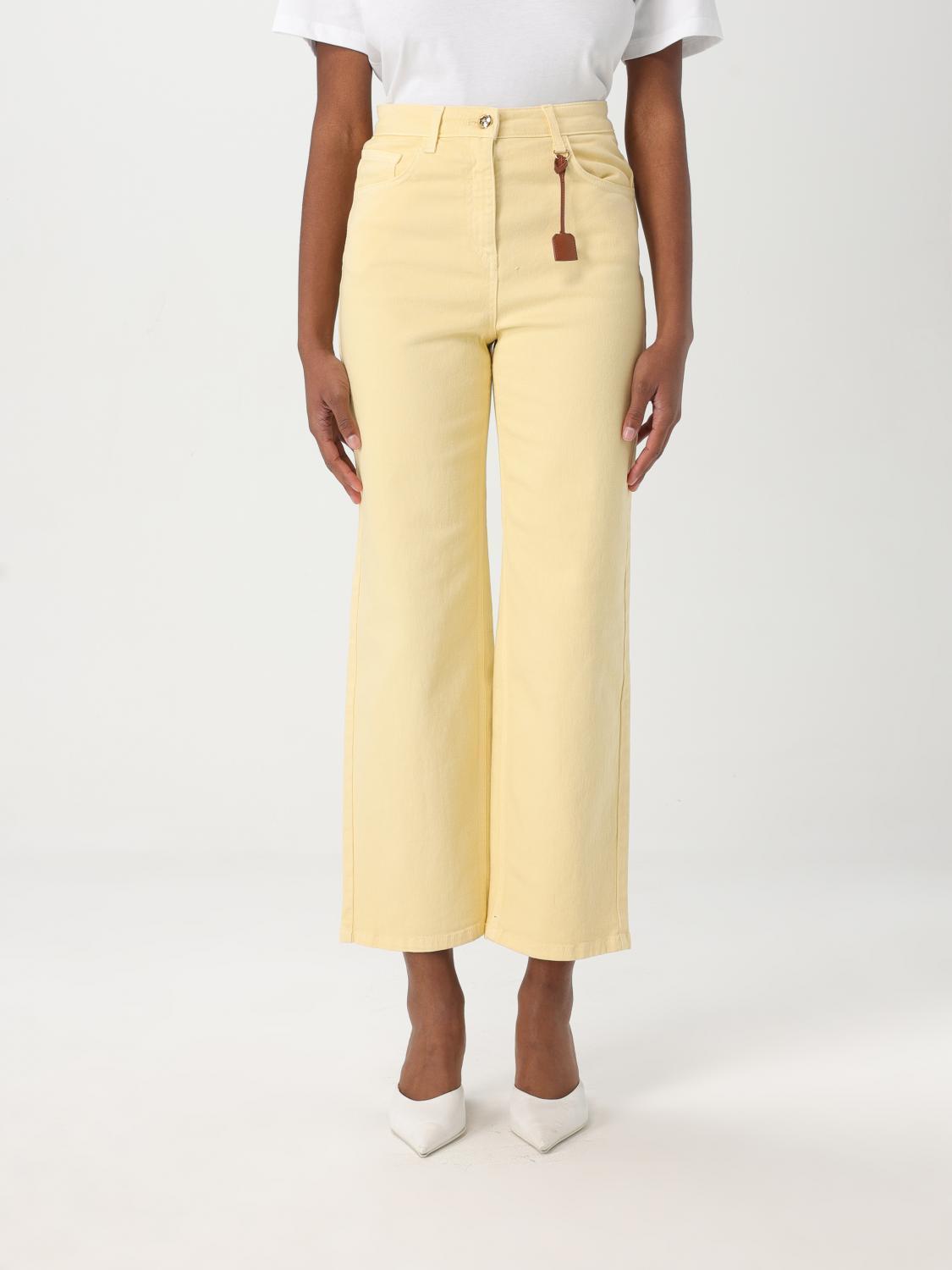 デニム・ジーパン ELISABETTA FRANCHI Woman Jeans Yellow PJ87D DC7